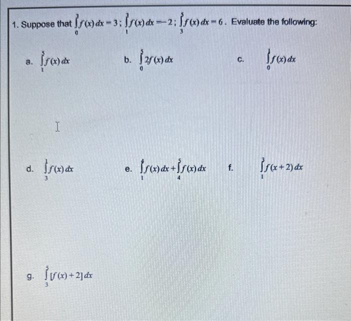 Solved Suppose That ∫03f X Dx 3 ∫13f X Dx −2 ∫35f X Dx 6