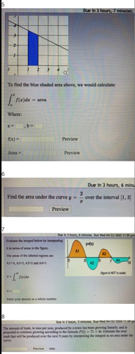Solved Due in 3 hours 7 minutes. To find the blue shaded | Chegg.com