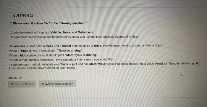 Solved "Please submit a Java file for the following question | Chegg.com