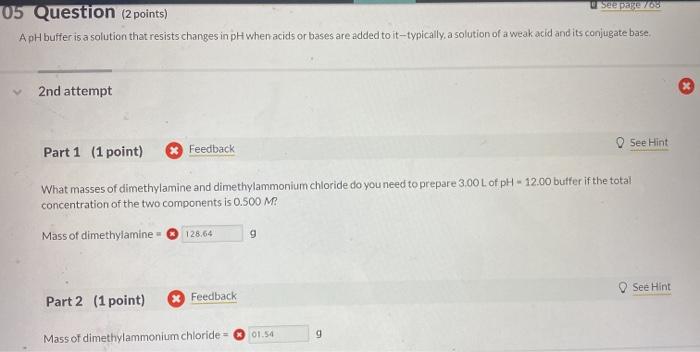 Solved 05 Question (2 points) ApH buffer is a solution that | Chegg.com