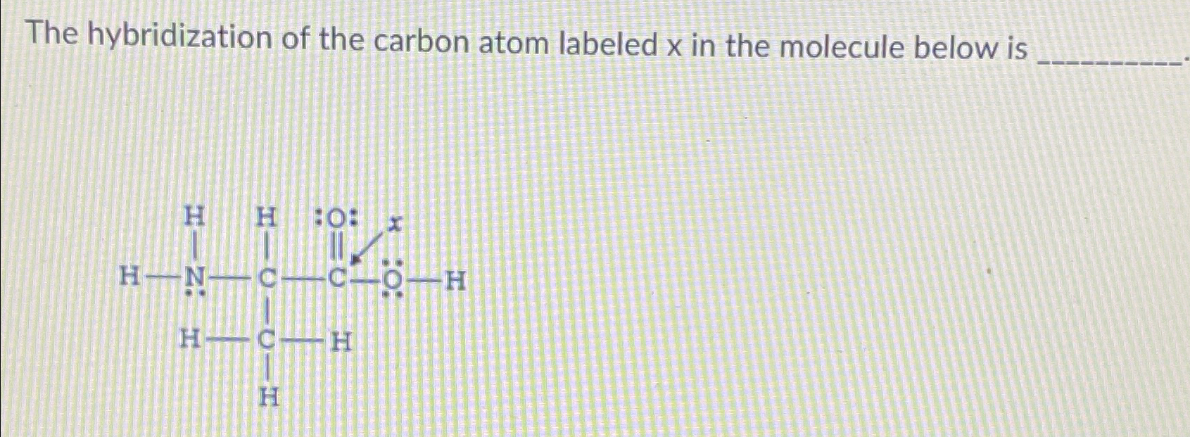 Solved The hybridization of the carbon atom labeled x ﻿in | Chegg.com