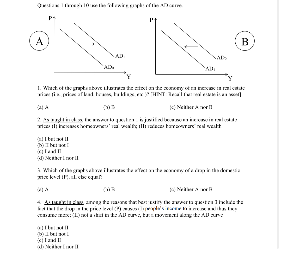 Solved Questions 1 ﻿through 10 ﻿use the following graphs of | Chegg.com
