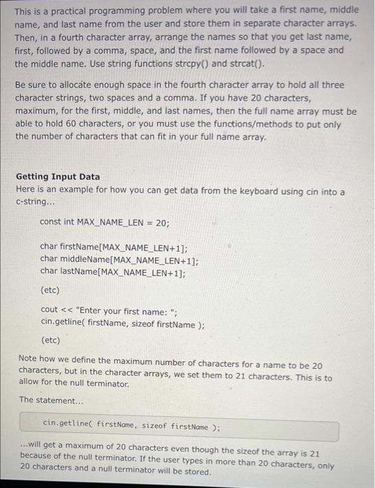 Solved This is a practical programming problem where you | Chegg.com