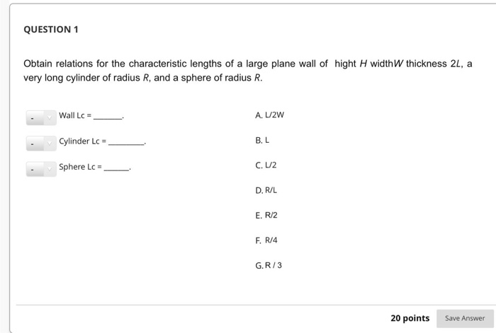 Solved Question 1 Obtain Relations For The Characteristic Chegg Com