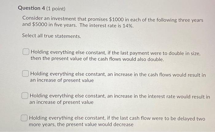 Solved Question 1 (1 point) select all true statements about | Chegg.com