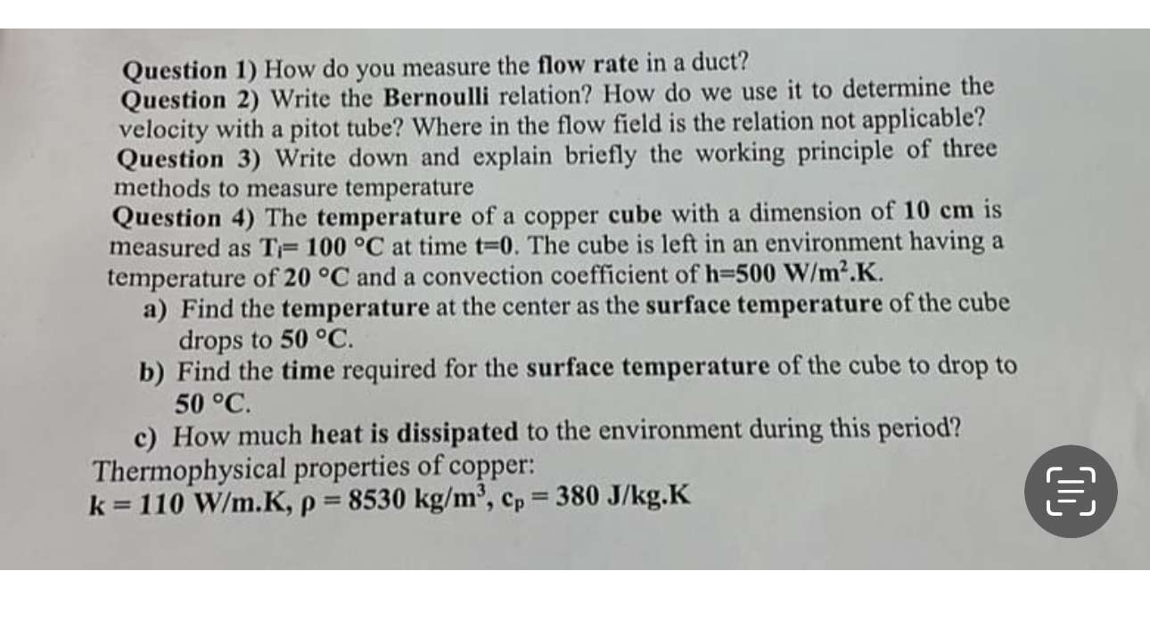 Solved Question 1) ﻿How do you measure the flow rate in a | Chegg.com
