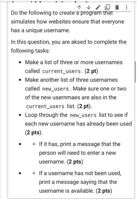 Screen-shots of Part I and III of the user study. The usernames