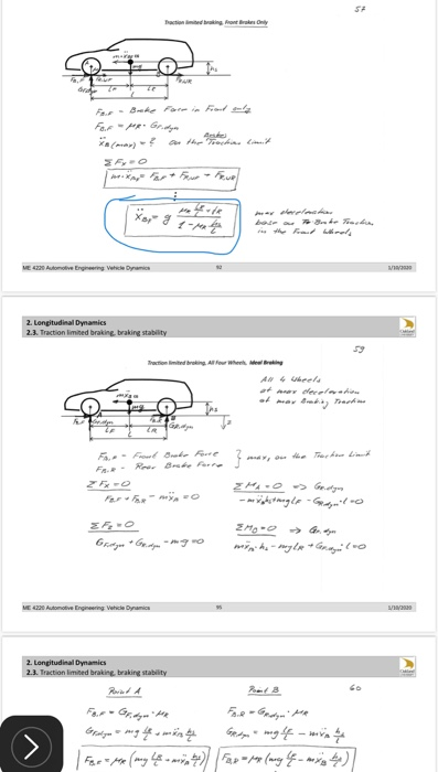 Traction limited acceleration, Rear Driven Vehicles | Chegg.com