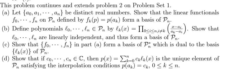 Solved This problem continues and extends problem 2 on | Chegg.com