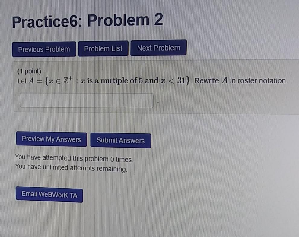 Solved Practice6: Problem 2 Previous Problem Problem List | Chegg.com