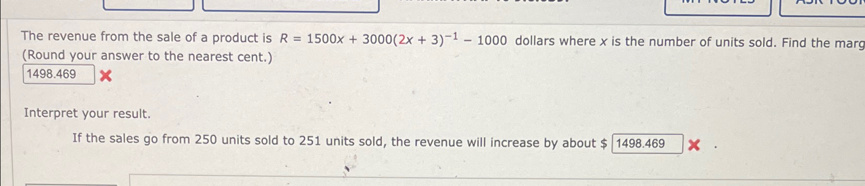 Solved The revenue from the sale of a product is | Chegg.com