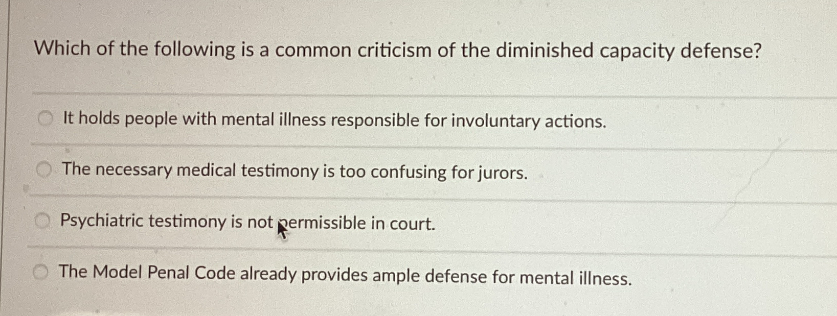 Solved Which of the following is a common criticism of the | Chegg.com