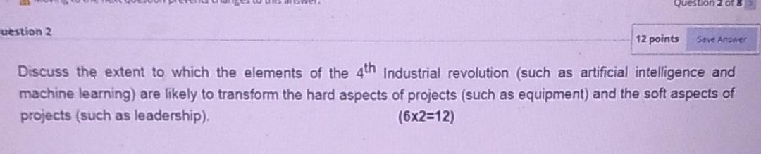 Solved Question 2018 uestion 2 12 points Save Answer Discuss | Chegg.com