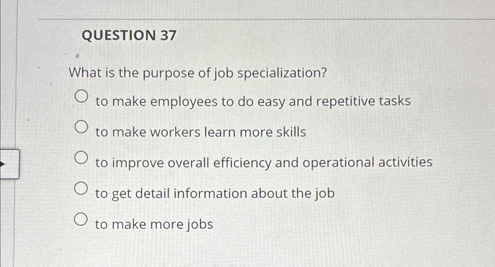 Solved QUESTION 37What is the purpose of job | Chegg.com