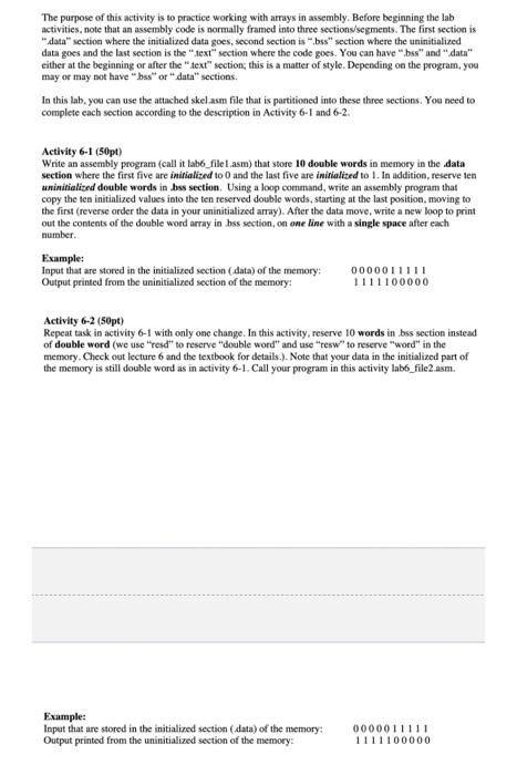 Solved The purpose of this activity is to practice working | Chegg.com