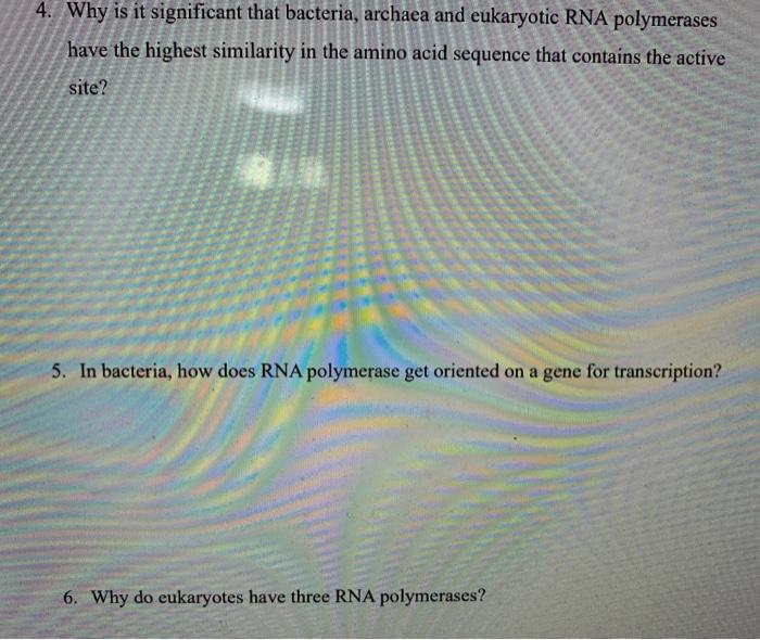 Solved 4. Why is it significant that bacteria, archaea and | Chegg.com
