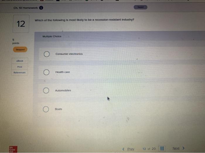Solved Ch 10 Homework Which of the following is most likely | Chegg.com
