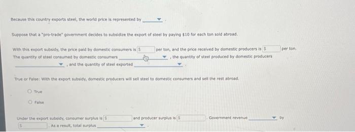 Solved Censider a small country that exports steel. Suppose | Chegg.com