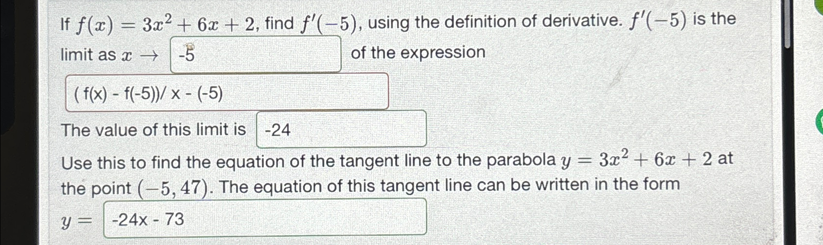 f x )= 2x 3 6x 2 6x 5