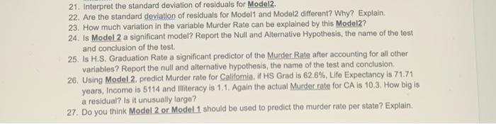 standard deviation of residuals meaning