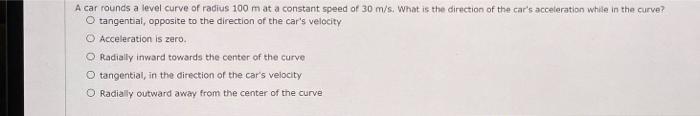 Solved A car rounds a level curve of radius 100 mat a | Chegg.com