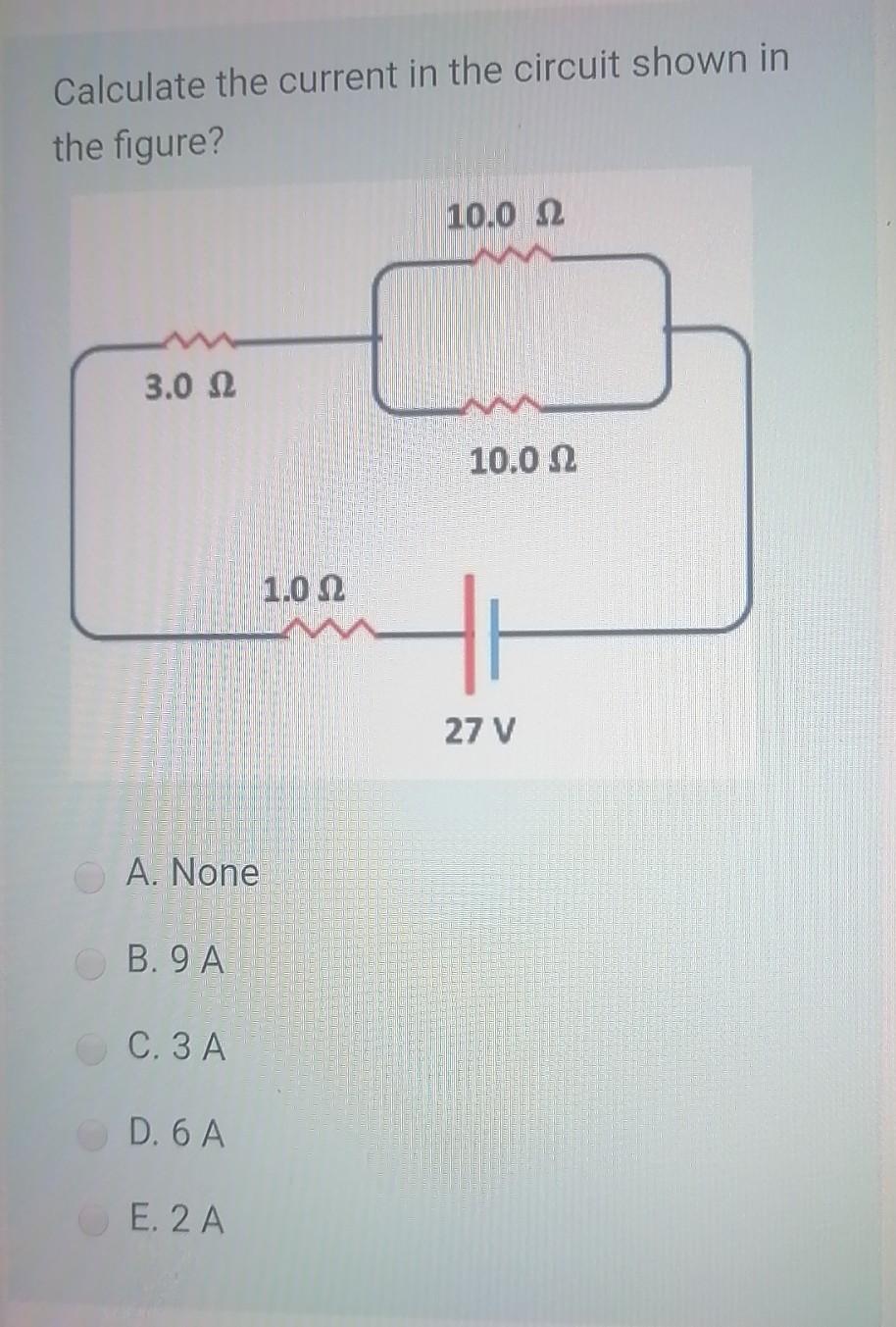 Solved Calculate the current in the circuit shown in the | Chegg.com