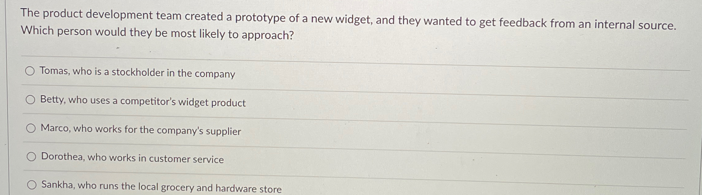 Solved The product development team created a prototype of a | Chegg.com