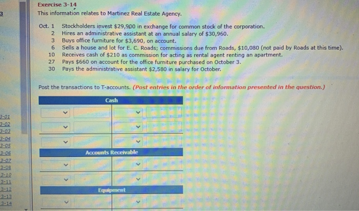 Solved Exercise 3-14 This Information Relates To Martinez | Chegg.com