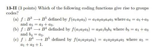 Solved 13-IV (2 points) For each of the codes given in | Chegg.com