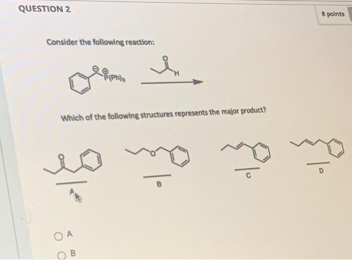Solved QUESTION 1 Consider the following reaction PHAS Which | Chegg.com