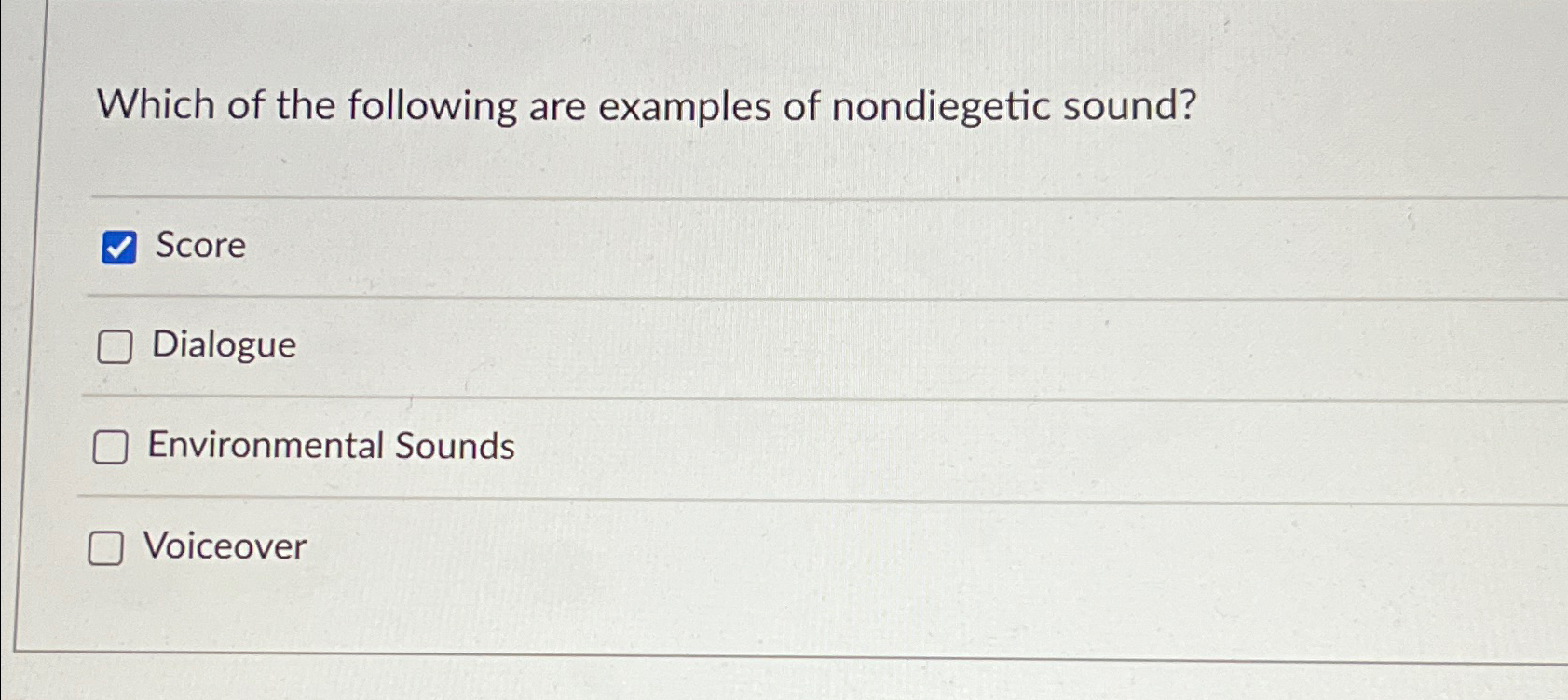 Solved Which of the following are examples of nondiegetic | Chegg.com