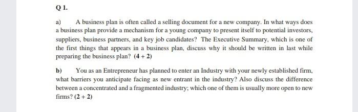 a business plan is important for all of the following except mcq