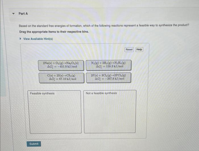 Solved Based on the standard free energies of formation, | Chegg.com