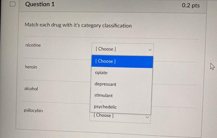 Solved Match each drug with it's category classification | Chegg.com