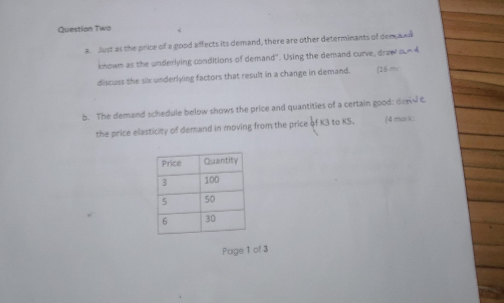 Solved Question Twoa. ﻿Just as the price of a good affects | Chegg.com