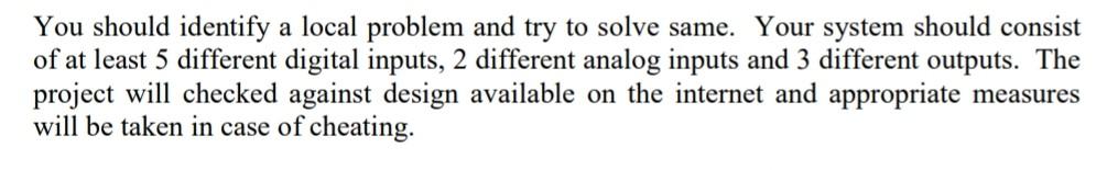 Solved THE PROBLEM: The objective of this assignment if to | Chegg.com