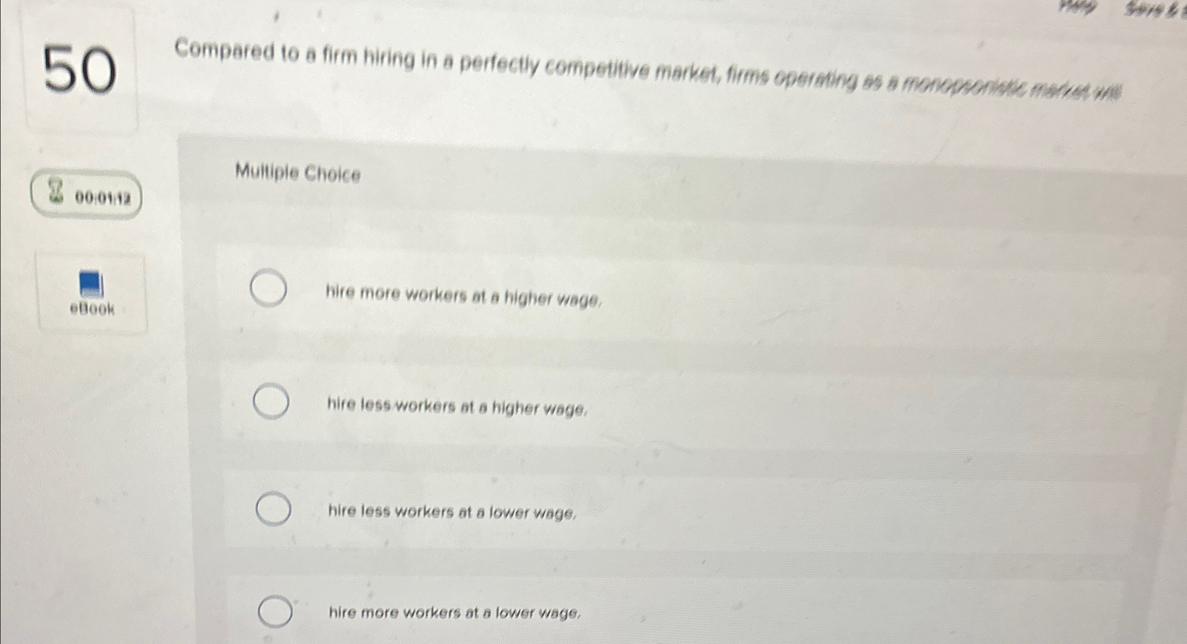 Solved Compared to a firm hiring in a perfectly competitive | Chegg.com