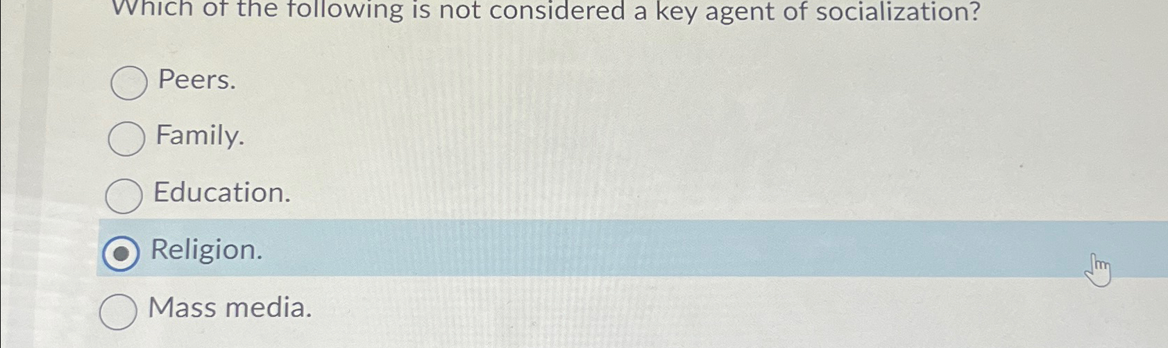 Solved Which of the following is not considered a key agent | Chegg.com