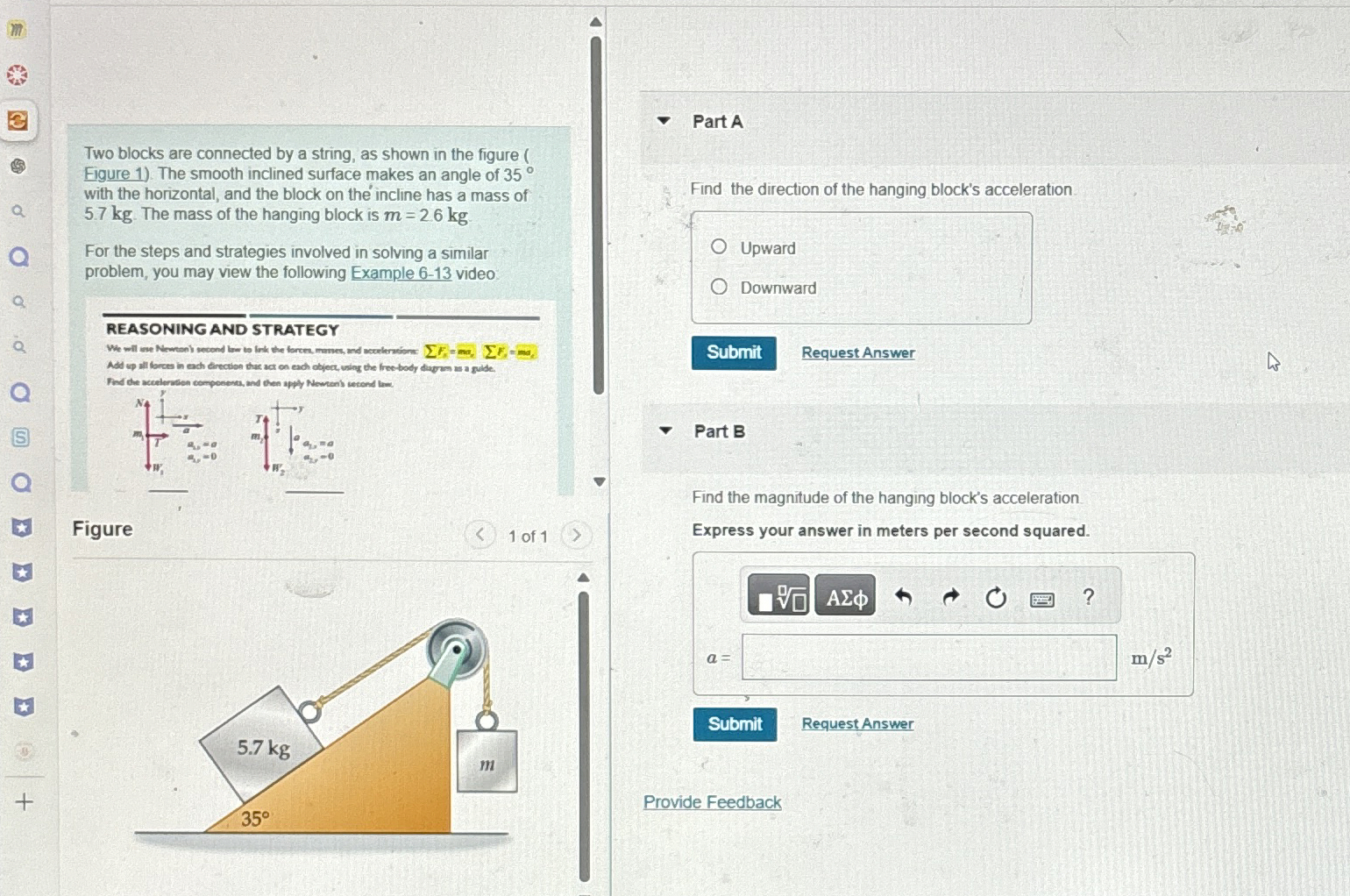Solved Two blocks are connected by a string, as shown in the | Chegg.com