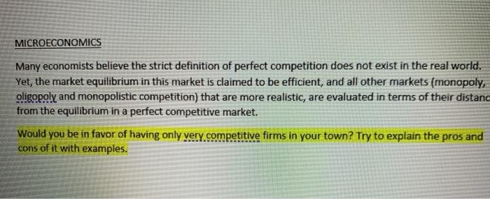 does perfect competition exist in the real world