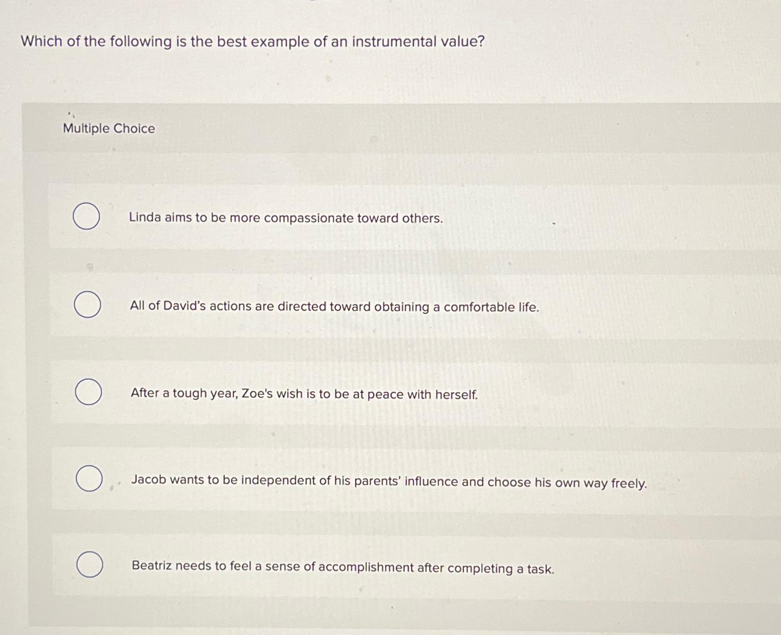 Solved Which of the following is the best example of an | Chegg.com