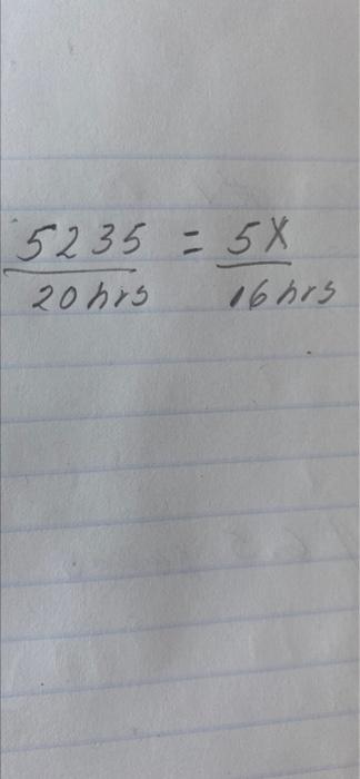 Solved 5235=5X 2005 1603 | Chegg.com