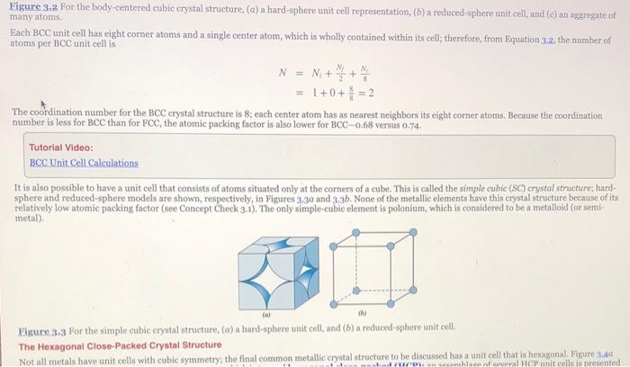 Solved A hypothetical metal has the simple cubic crystal | Chegg.com