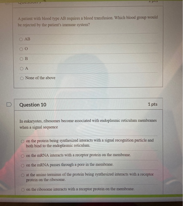 Solved Pus A patient with blood type AB requires a blood | Chegg.com