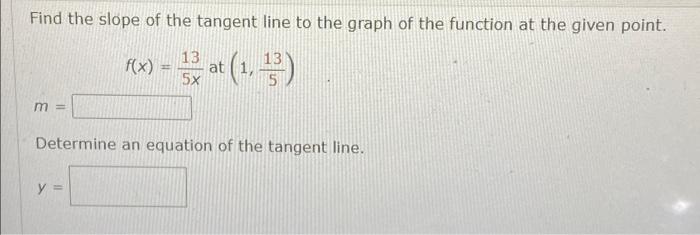 Solved Find the slope of the tangent line to the graph of | Chegg.com