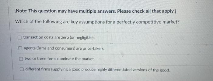 Solved [Note: This question may have multiple answers. | Chegg.com
