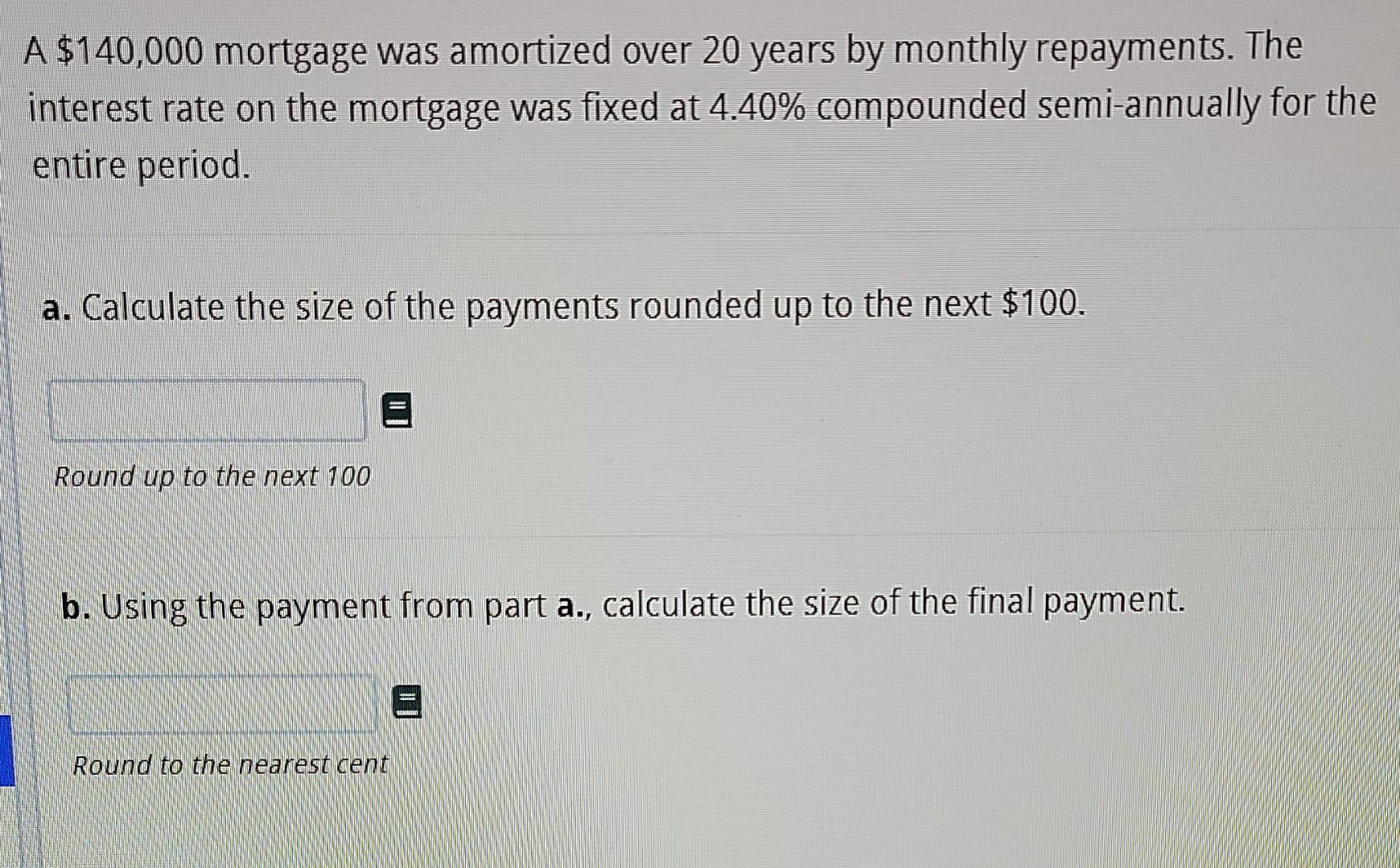 140 000 mortgage payment