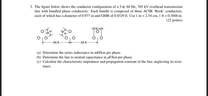 Solved 3. The Figure Below Shows The Conductor Configuration | Chegg.com