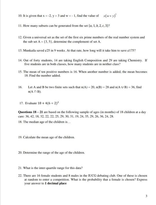 Solved 1. Half of a number, added to a fifth of three less | Chegg.com