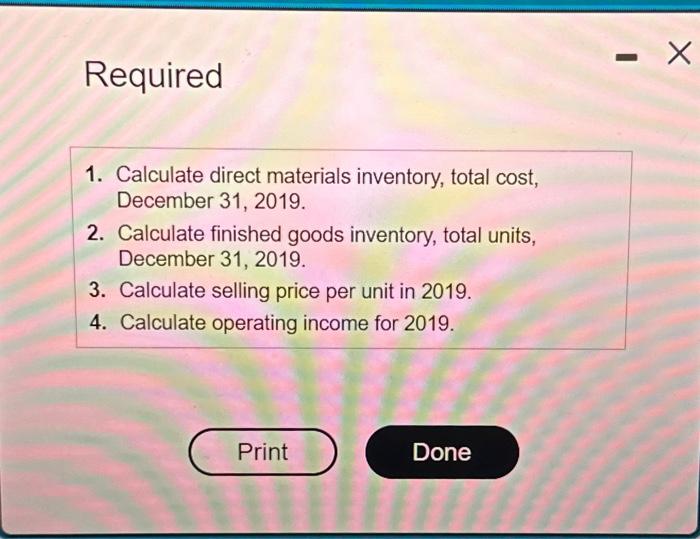 Solved Required 1. Calculate direct materials inventory, | Chegg.com